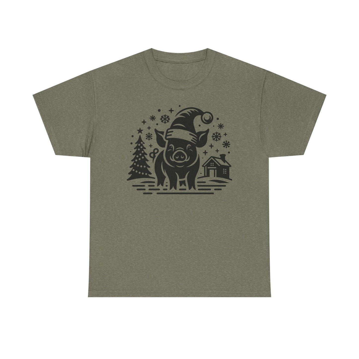 Christmas Pig T‑Shirt — Festive Santa Pig Holiday Tee