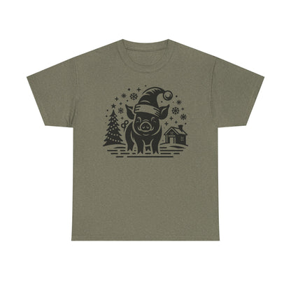 Christmas Pig T‑Shirt — Festive Santa Pig Holiday Tee
