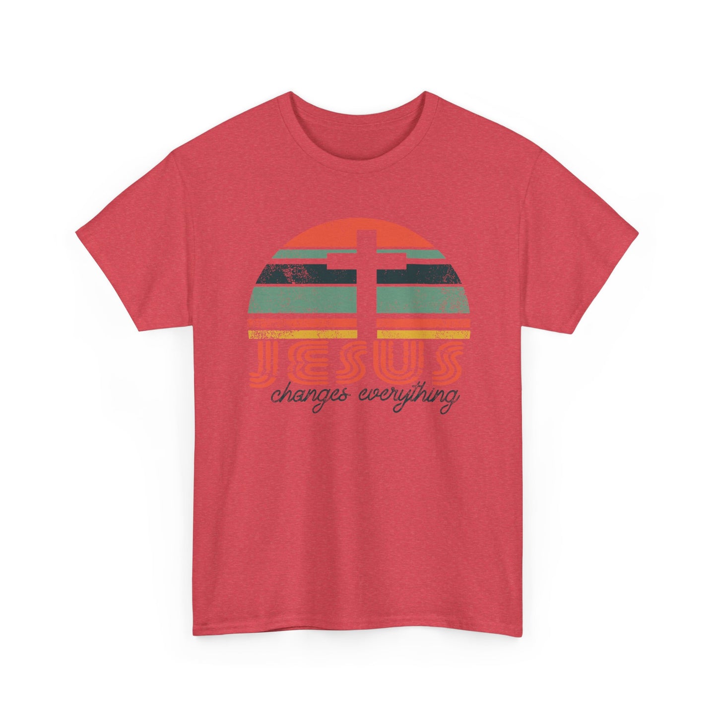 Jesus Changes Everything Tee — Retro Christian Cross Graphic Shirt