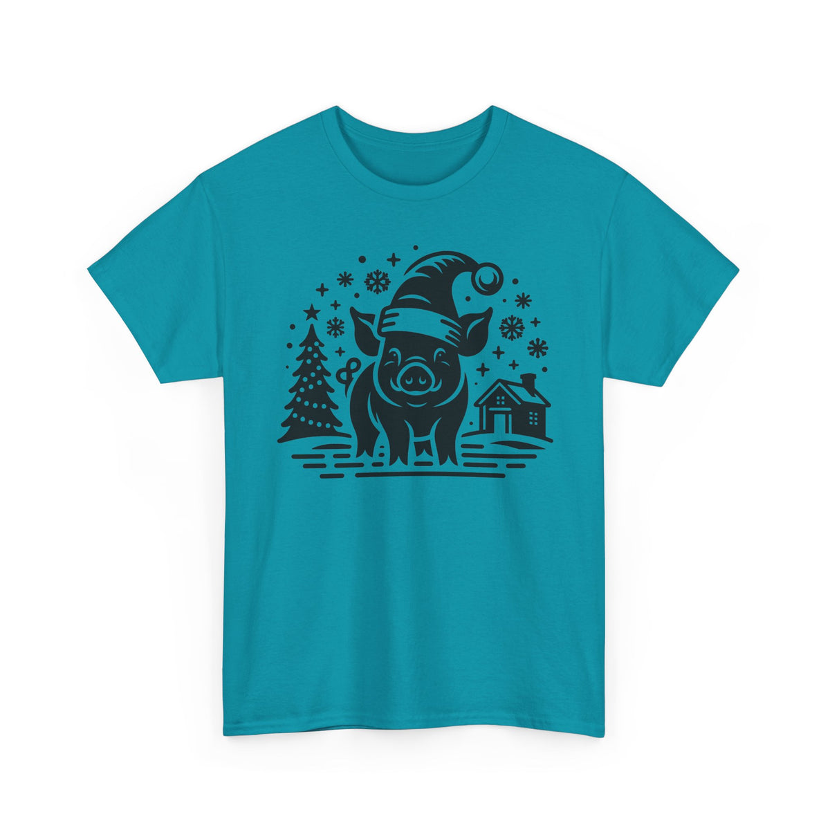 Christmas Pig T-Shirt | Festive Santa Pig Graphic Tee