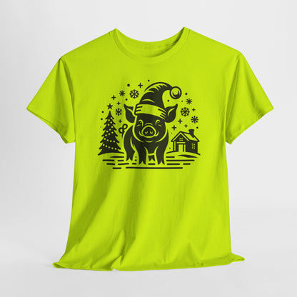 Christmas Pig T‑Shirt — Festive Santa Pig Holiday Tee