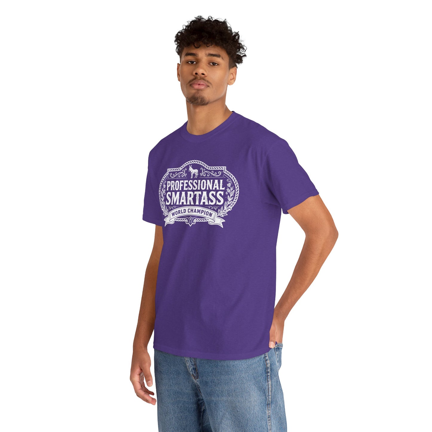 Professional Smartass Tee white - 'Professional Smartass World Champion' Funny Graphic T-Shirt