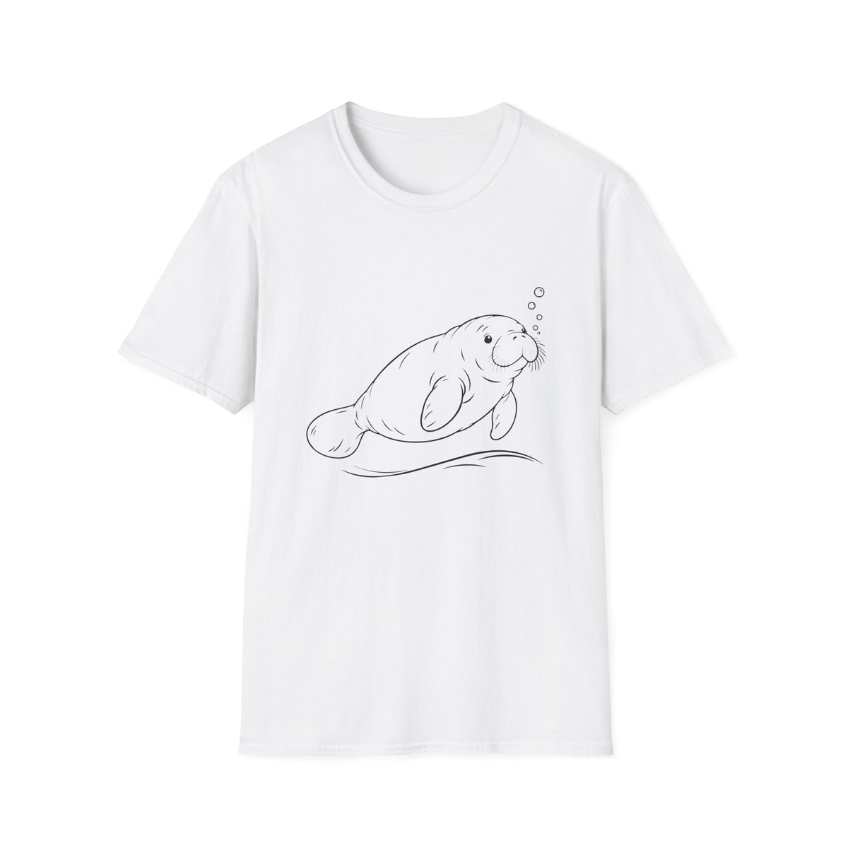 Chubby Mermaid Slow Tide Manatee T-Shirt