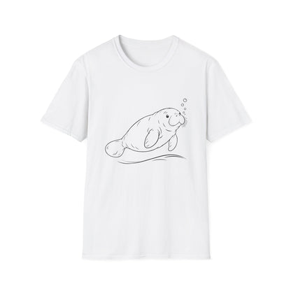 Chubby Mermaid Slow Tide Manatee T-Shirt