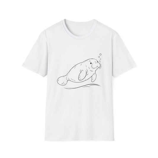 Chubby Mermaid Slow Tide Manatee T-Shirt