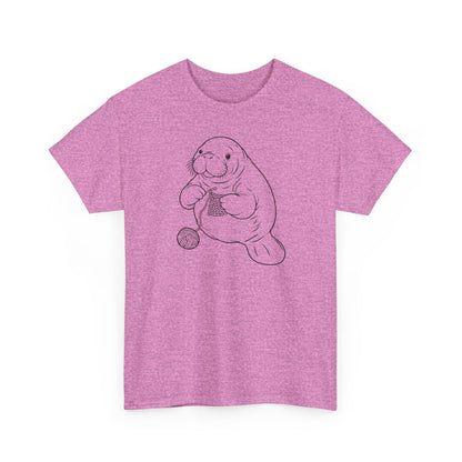 Chubby Mermaid Coastal Crochet Manatee T-Shirt