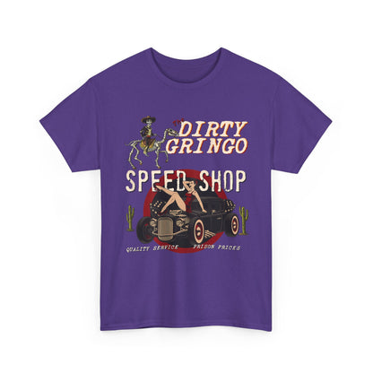 Dirty Gringo Speed Shop T-Shirt — Retro Hot Rod Garage Tee