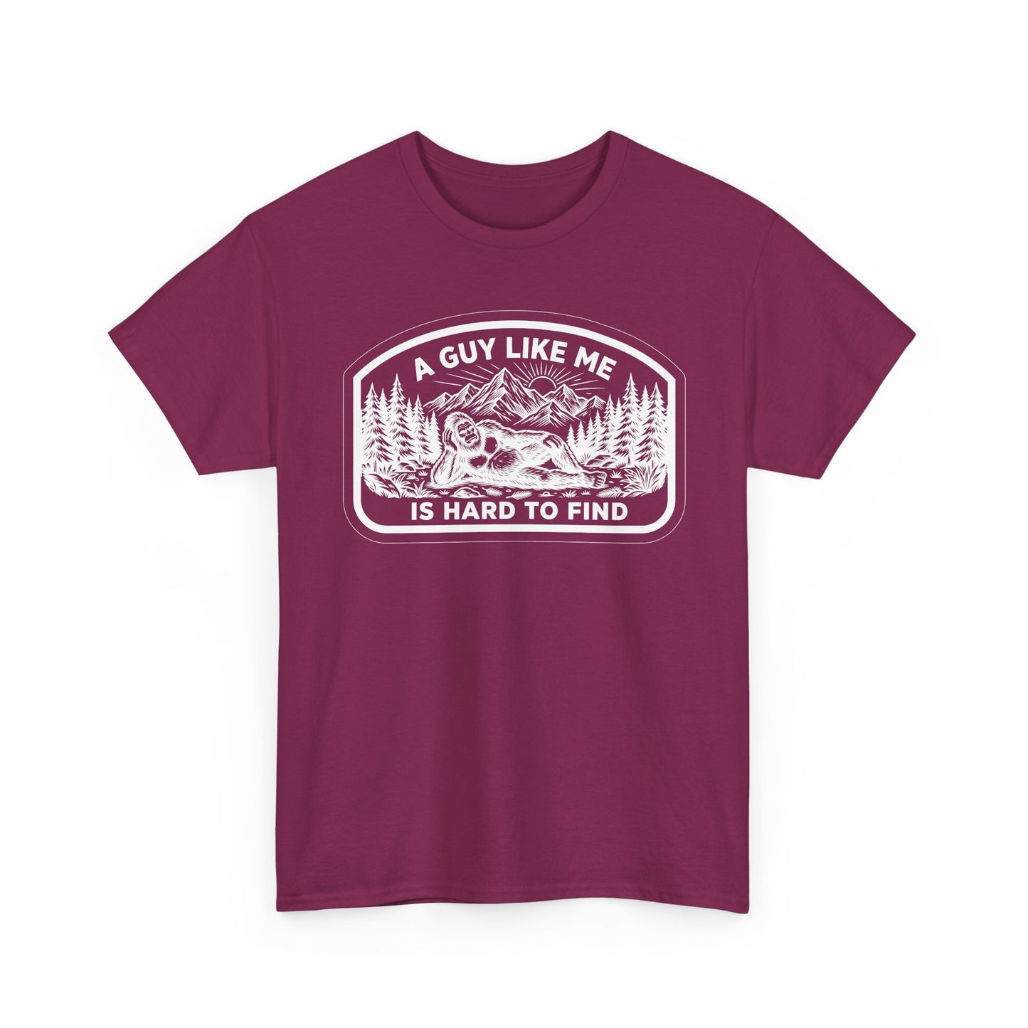 A Guy Like Me Is Hard to Find T-Shirt — Vintage Outdoors Fishing Tee -White