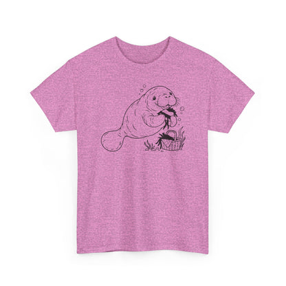 Chubby Mermaid Picnic Paddle Manatee T-Shirt