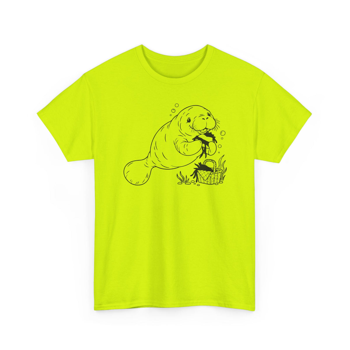 Chubby Mermaid Picnic Paddle Manatee T-Shirt