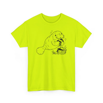 Chubby Mermaid Picnic Paddle Manatee T-Shirt