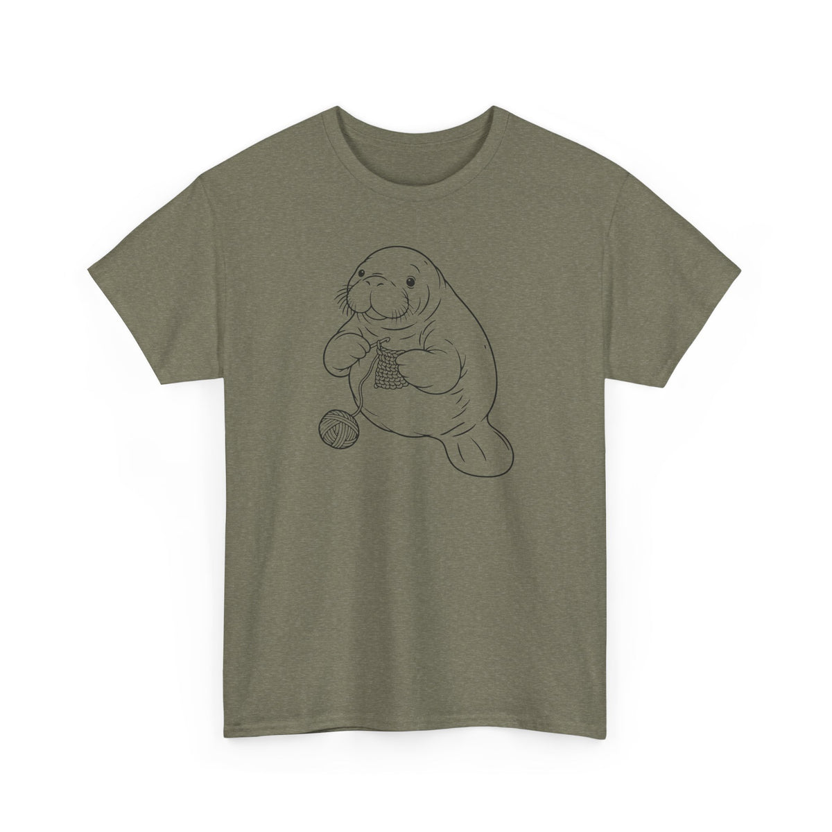 Chubby Mermaid Coastal Crochet Manatee T-Shirt