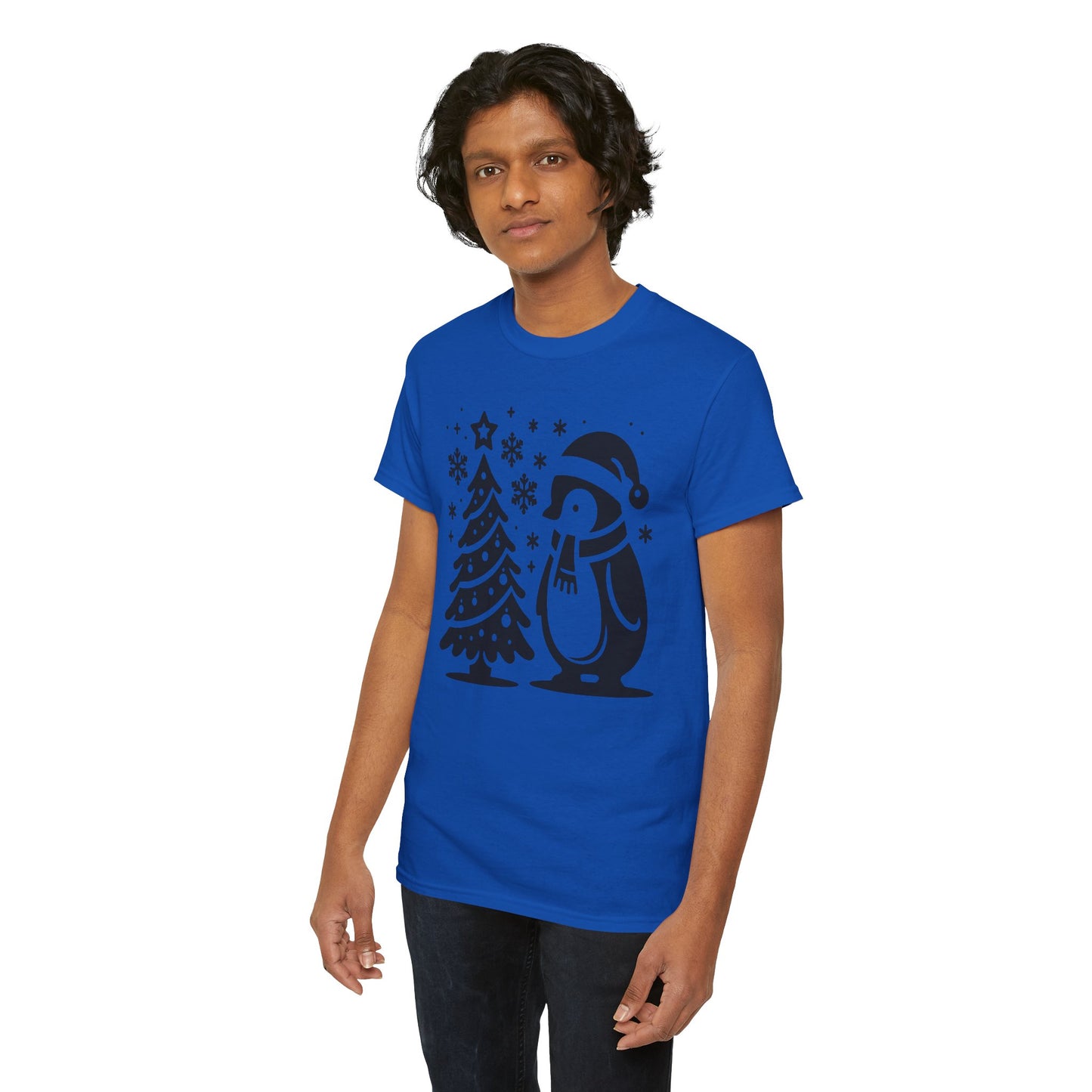 Penguin Christmas T‑Shirt — Cute Holiday Tree & Snowflake Tee
