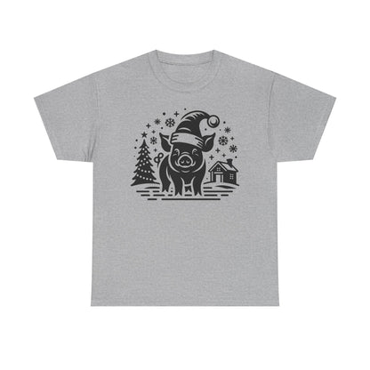 Christmas Pig T‑Shirt — Festive Santa Pig Holiday Tee