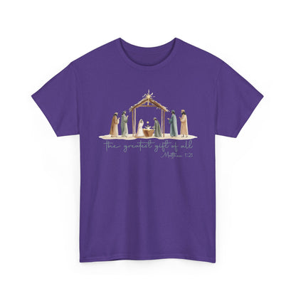 The Greatest Gift of All T-Shirt | Christmas Nativity Tee