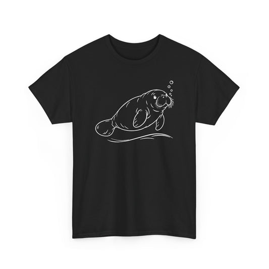 Chubby Mermaid Slow Tide Manatee T-Shirt