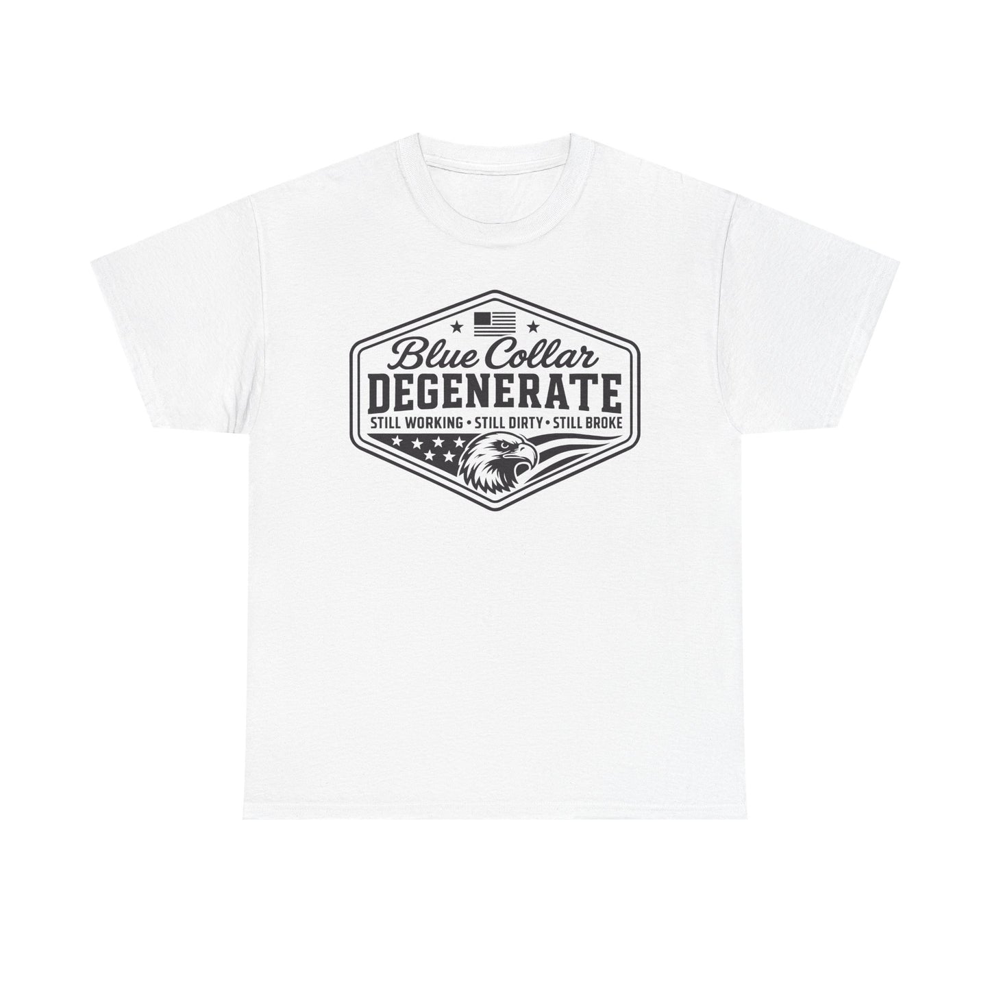 Blue Collar Degenerate T-Shirt — Vintage Workwear Eagle Tee