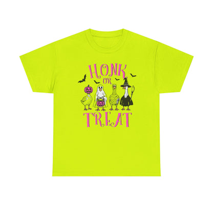 Honk or Treat Halloween Tee — Cute Costumed Dogs & Pink Lettering
