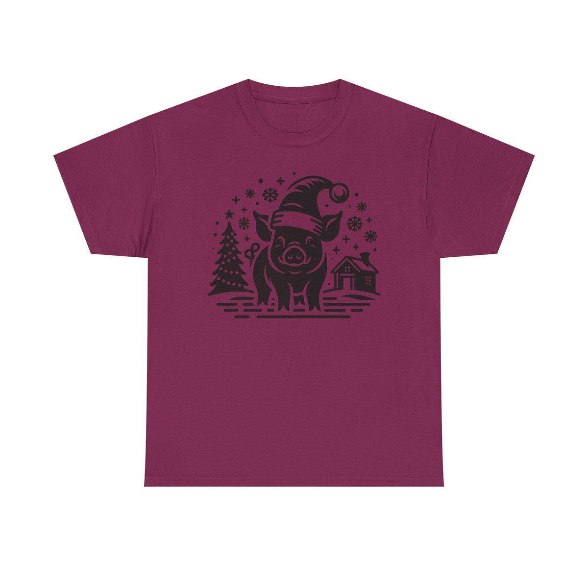 Christmas Pig T-Shirt | Festive Santa Pig Graphic Tee