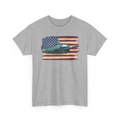 Vintage Submarine American Flag T-Shirt