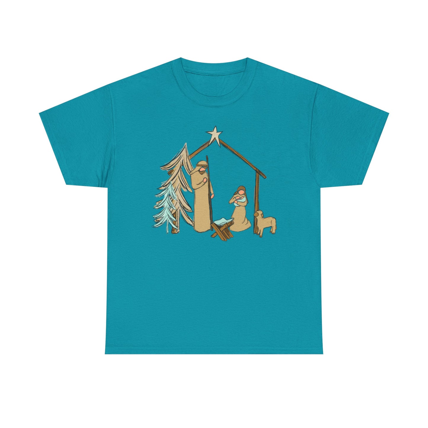 Nativity Llama Christmas Tee — Cute Holiday Nativity Alpaca Shirt