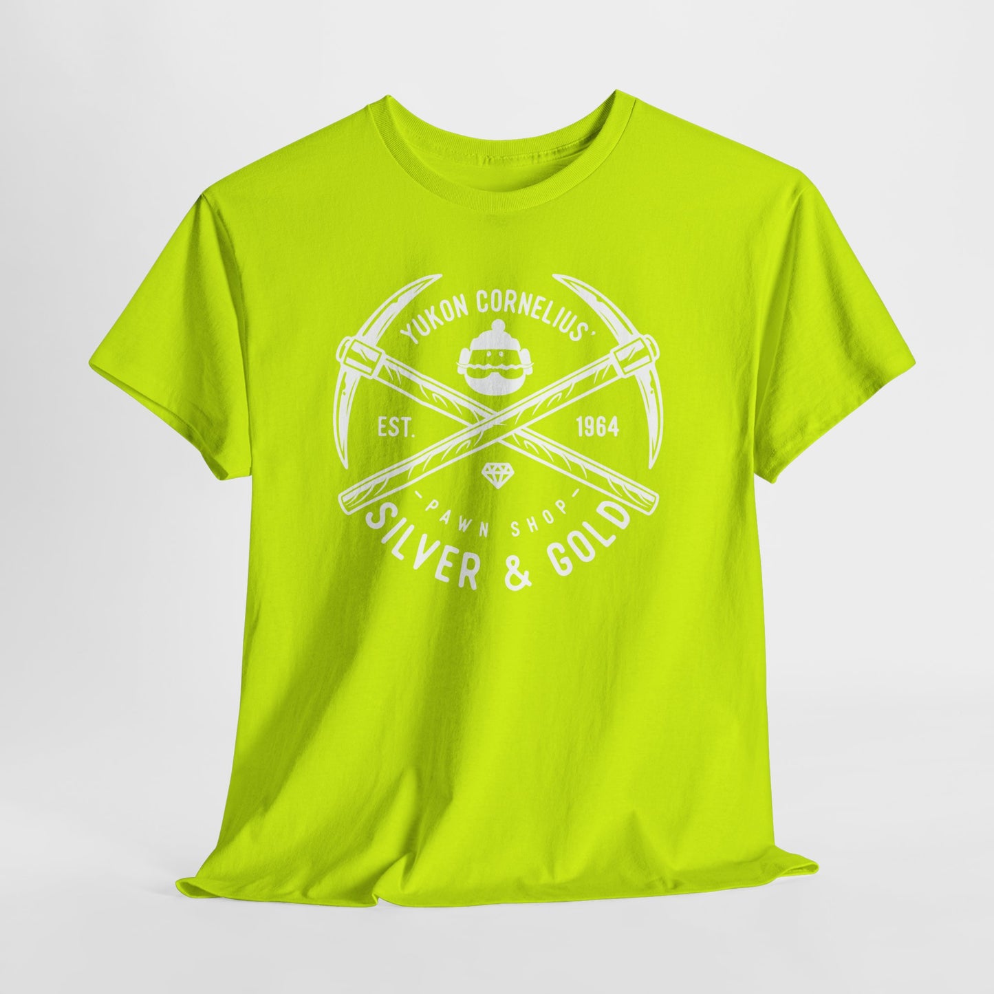 Silver & Gold Mining Graphic Tee — Yukon Pickaxe Logo Shirt