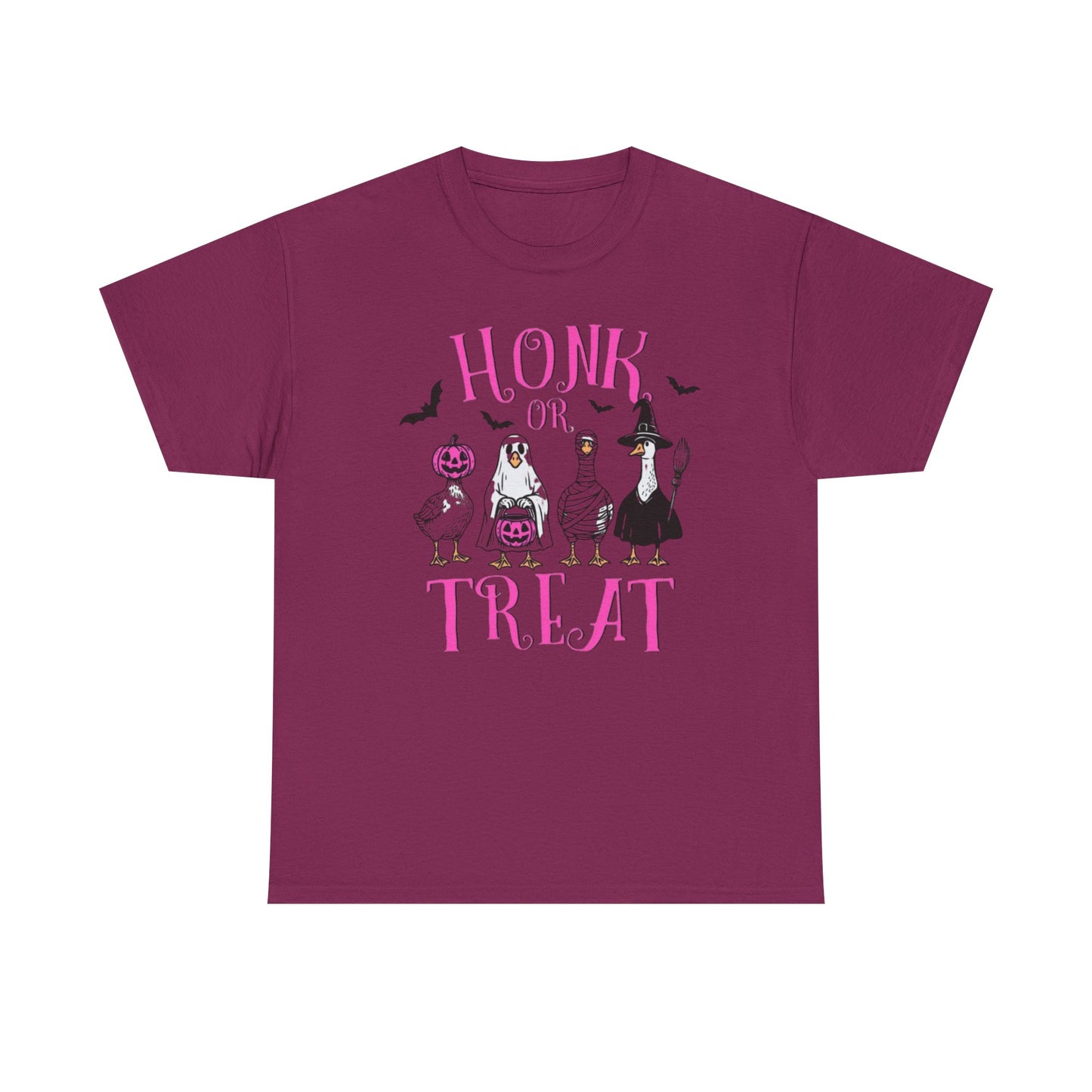 Honk or Treat Halloween Tee — Cute Costumed Dogs & Pink Lettering