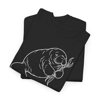 Chubby Mermaid Snack and Nap Manatee T-Shirt