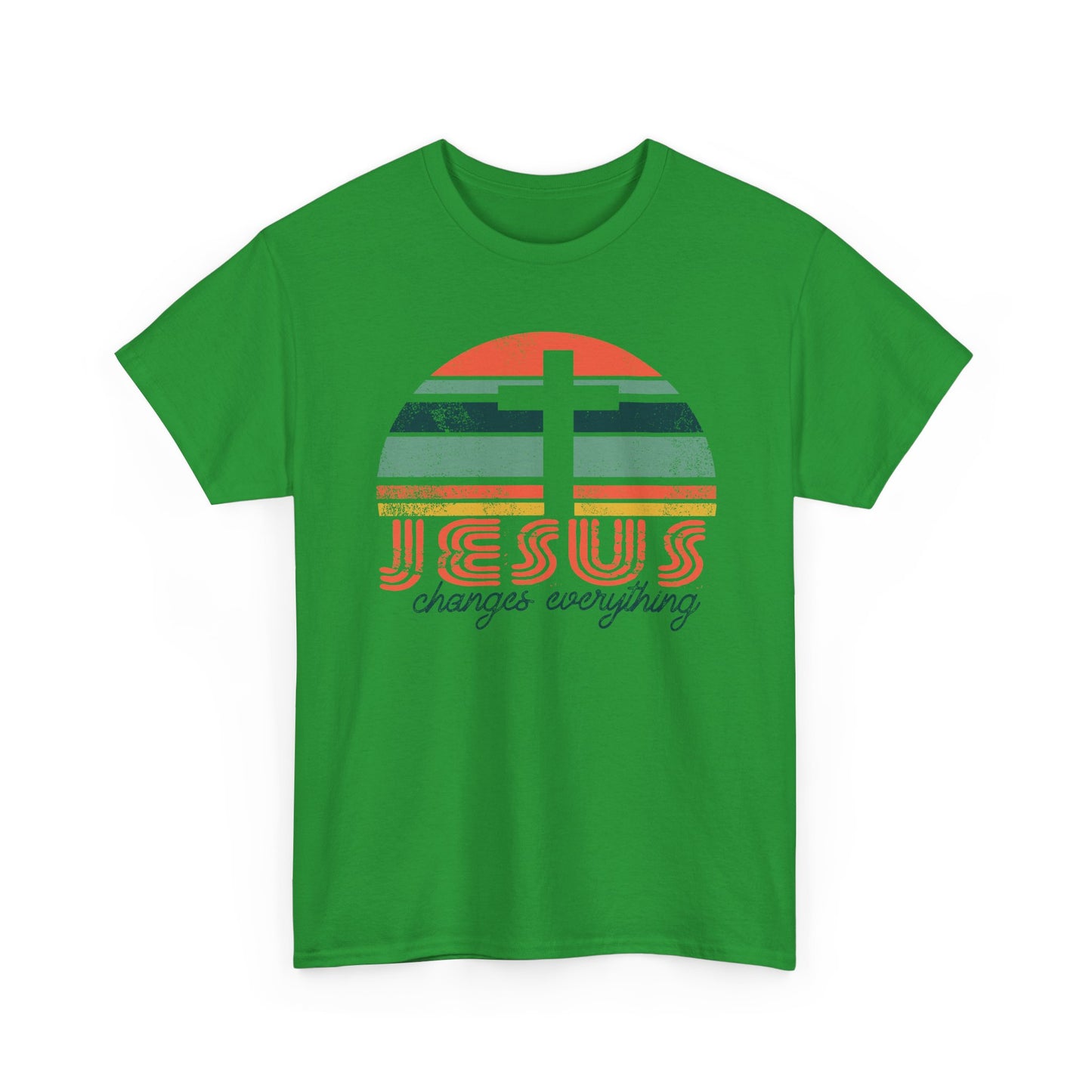 Jesus Changes Everything Tee — Retro Christian Cross Graphic Shirt