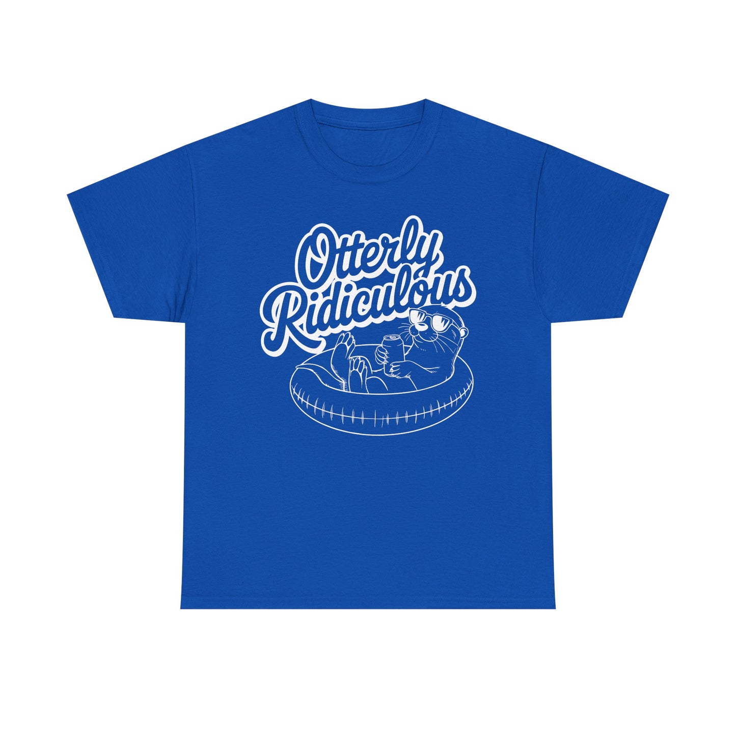 Otterly Ridiculous - White T-Shirt — Cute Otter Pool Graphic Tee