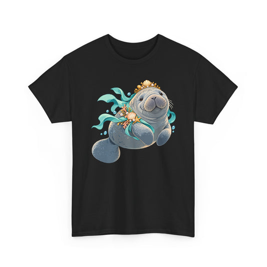 Chubby Mermaid Royalty Manatee T-Shirt