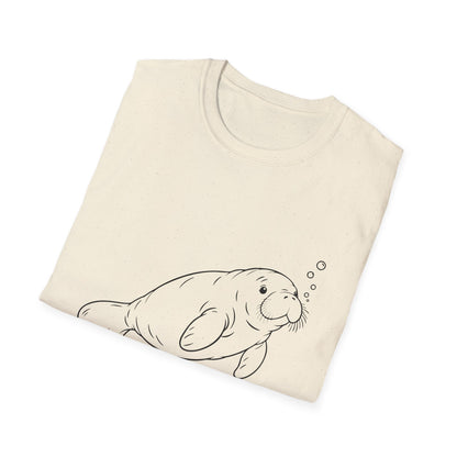 Chubby Mermaid Slow Tide Manatee T-Shirt