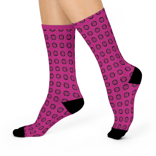 Walter Cushioned Crew Socks- Pink