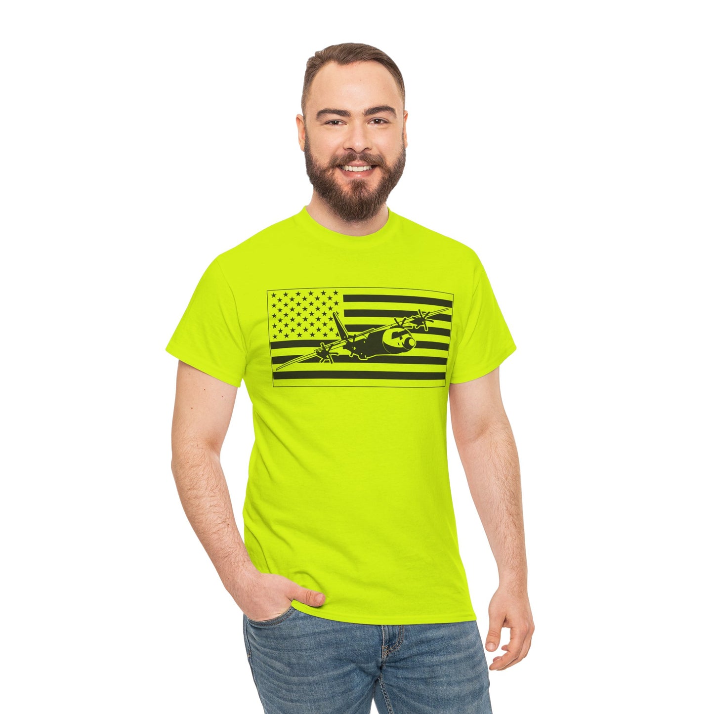 Vintage Military Jet American Flag T-Shirt