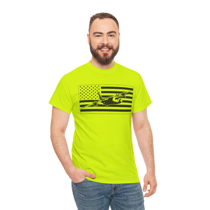 Vintage Military Jet American Flag T-Shirt