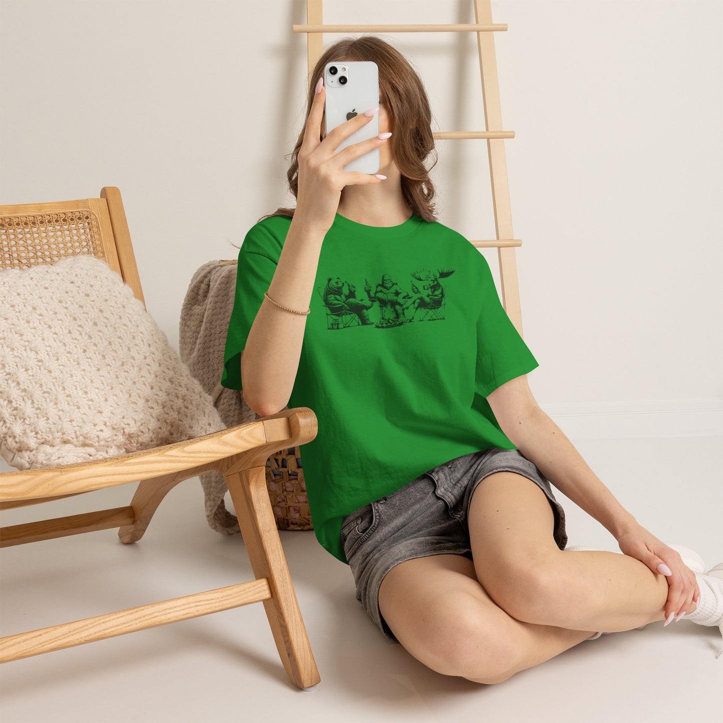 by the Fire T-Shirt — Whimsical Woodland Camping Tee