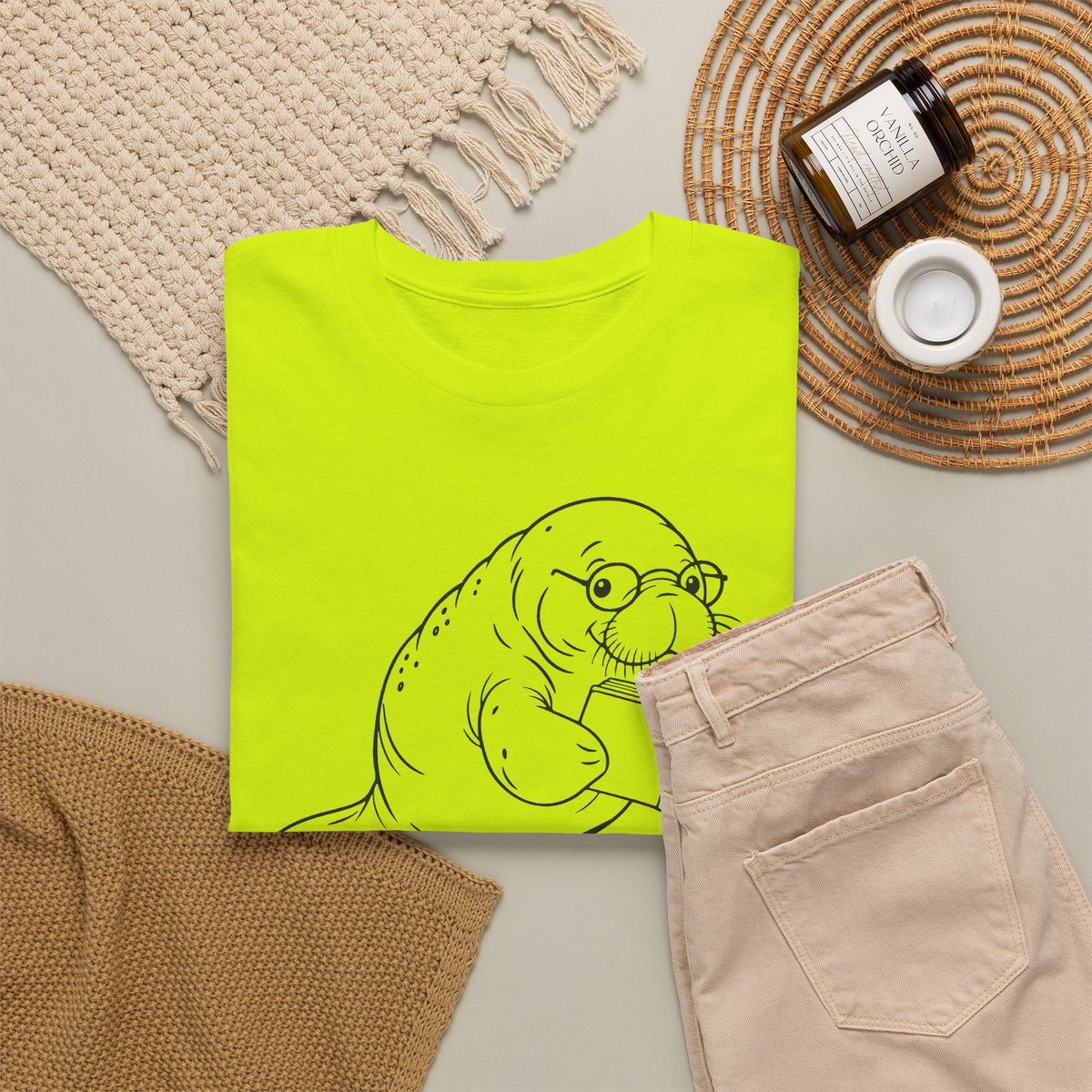 Chubby Mermaid Bookworm Buoyancy Manatee T-Shirt