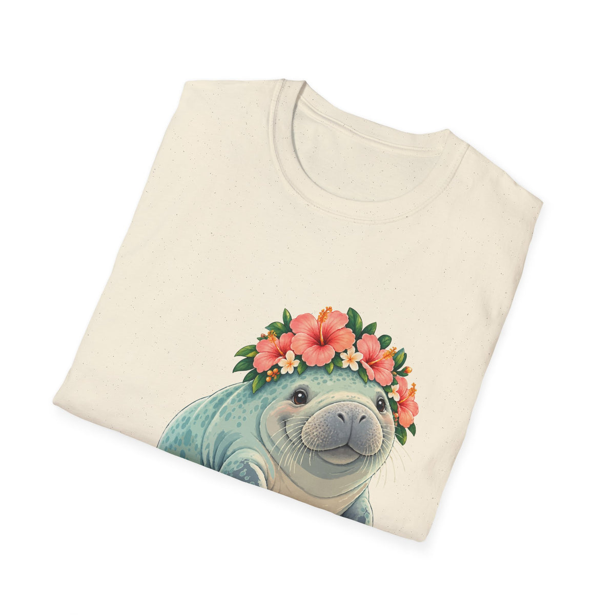 Chubby Mermaid Mermaid Flower Crown Manatee T-Shirt