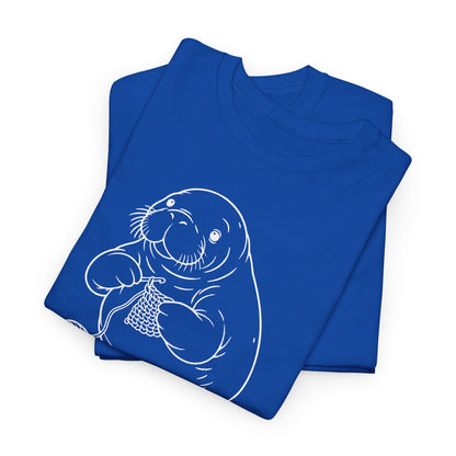 Chubby Mermaid Coastal Crochet Manatee T-Shirt