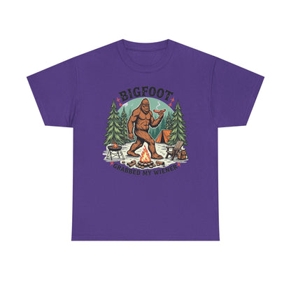 Bigfoot Grabbed My Wiener T-Shirt | Funny Camping Tee