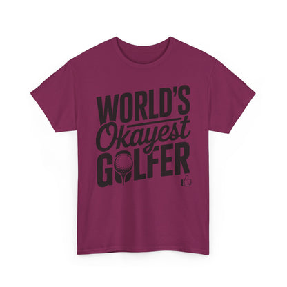 World's Okayest Golfer T-Shirt — Funny Golf Tee Gift