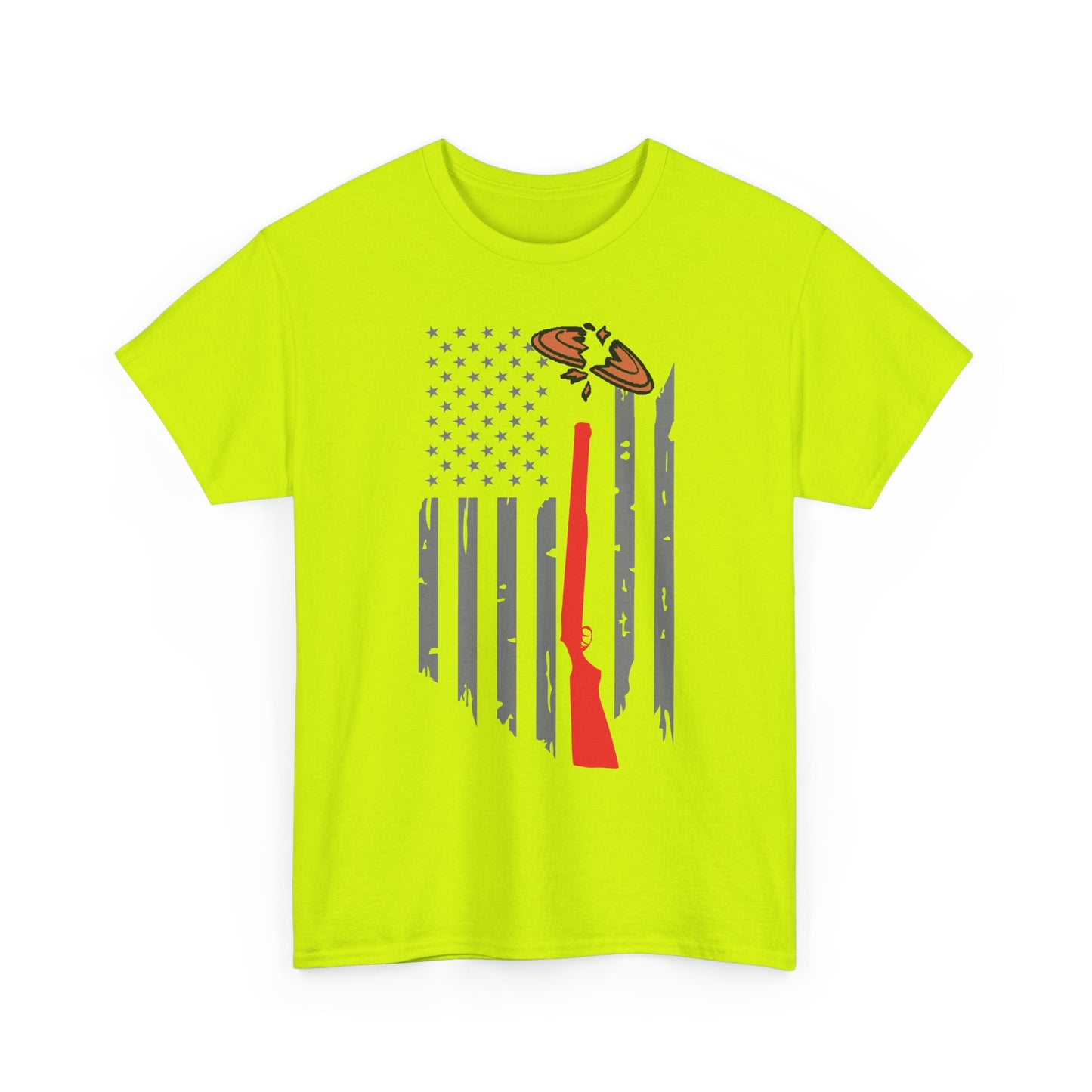 Rifle & Flag Graphic Tee — Patriotic Shooting Hunter Shirt