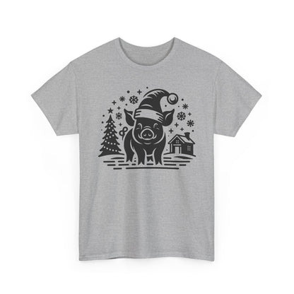 Christmas Pig T-Shirt | Festive Santa Pig Graphic Tee