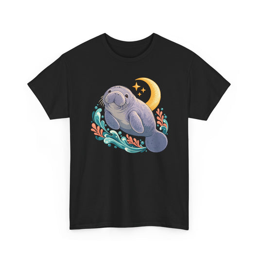 Chubby Mermaid Moonlight Drifter Manatee T-Shirt