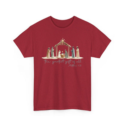 The Greatest Gift of All T-Shirt | Christmas Nativity Tee