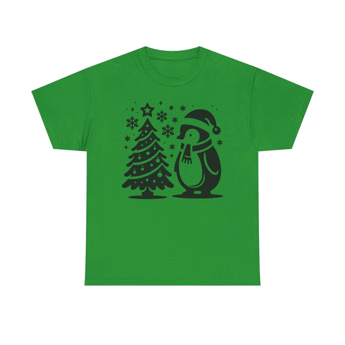 Penguin Christmas T‑Shirt — Cute Holiday Tree & Snowflake Tee