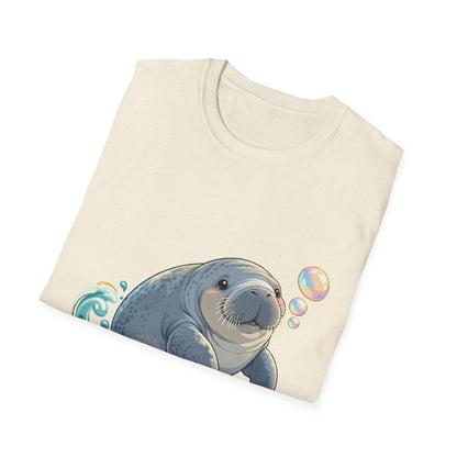Chubby Mermaid Bubble Wishes Manatee T-Shirt