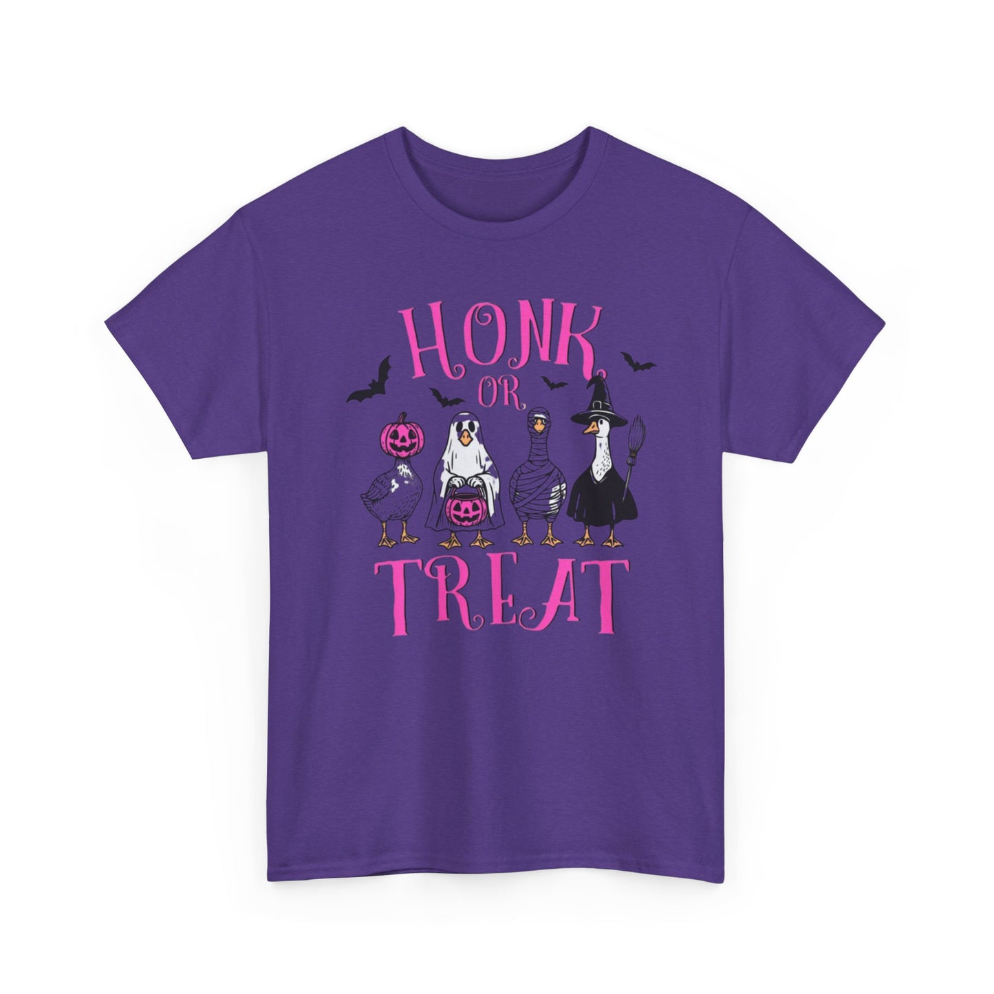 Honk or Treat Halloween Tee — Cute Costumed Dogs & Pink Lettering