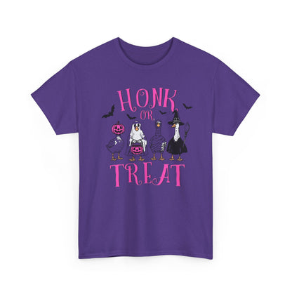 Honk or Treat Halloween Tee — Cute Costumed Dogs & Pink Lettering