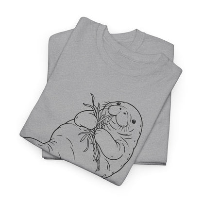 Chubby Mermaid Seagrass Snacker Manatee T-Shirt